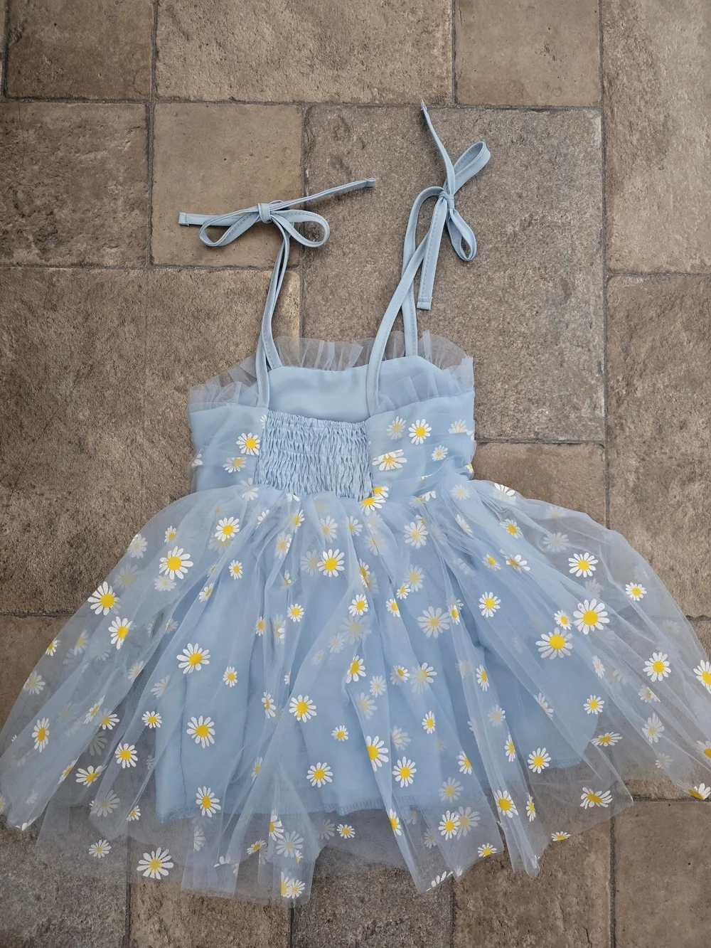 Blue Daisy Tulle Party Dress